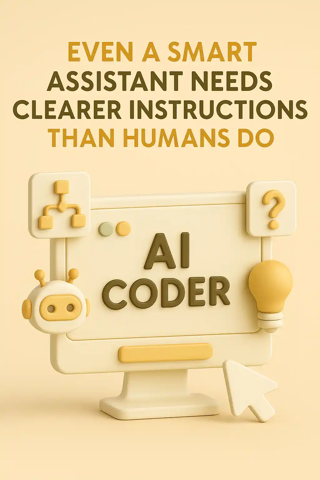 AI needing clear instructions - visual representation of communication challenges with AI