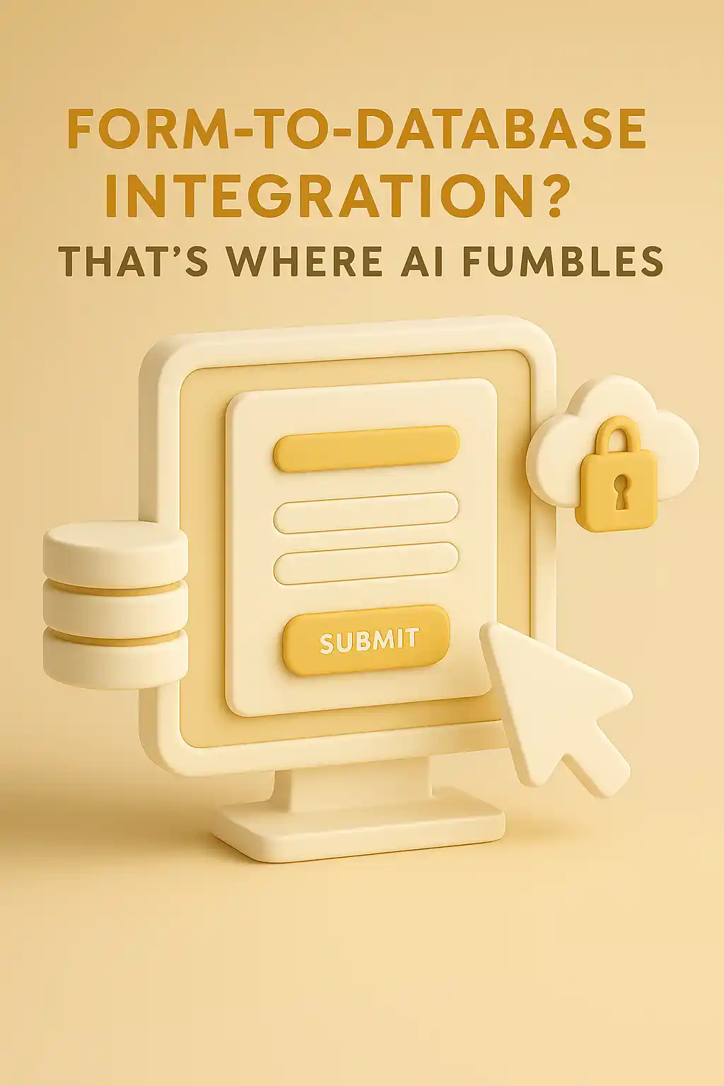 Visual representation of form-to-database integration challenges